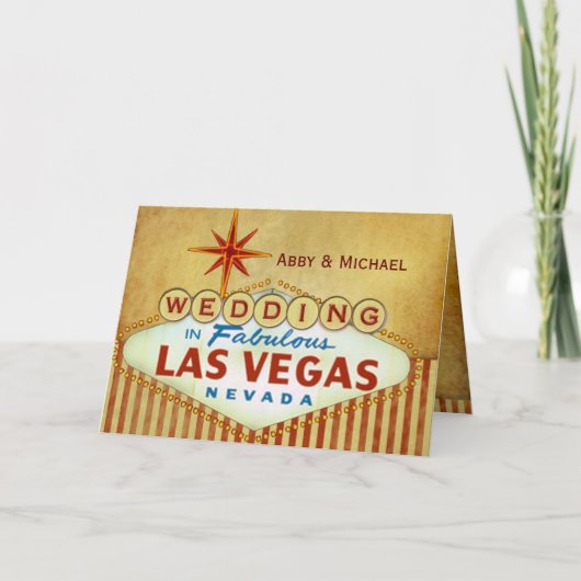 Wedding in fabelhaftem Las Vegas - Vintage Karte (Vorderseite)
