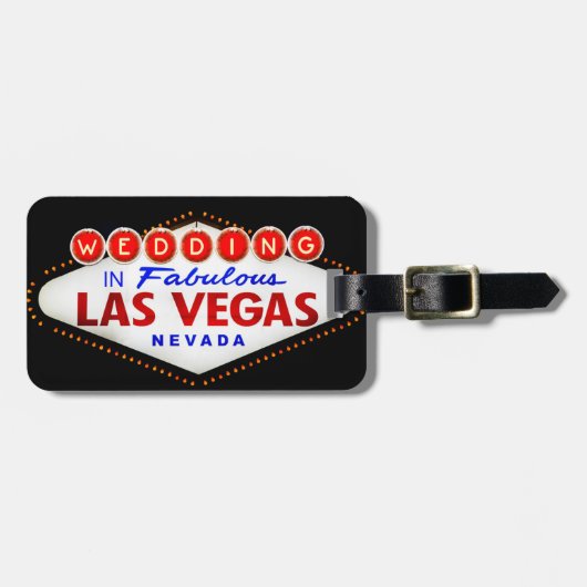 Wedding in fabelhafter Las- VegasHochzeit in Gepäckanhänger (Vorderseite horizontal)