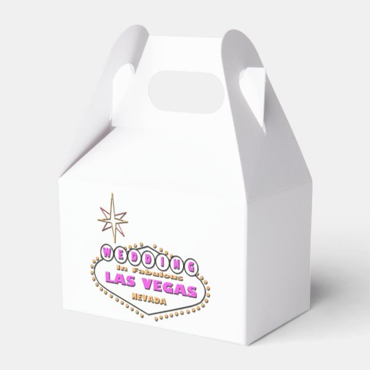 WEDDING IN LAS VEGAS GABLE FAVOR BOX. Rosa Logo. Geschenkschachtel (Vorderseite)