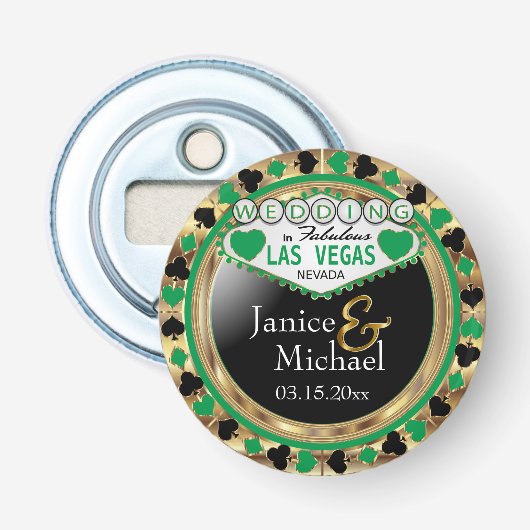 Wedding in Las Vegas - Green Flaschenöffner (Vorderseite)