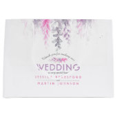 Wedding indigo lila rosa Blume vielen Dank Große Geschenktüte (Vorderseite)