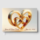 Wedding Infinity and Gold Heart Symbol Gästebuch (Vorderseite)