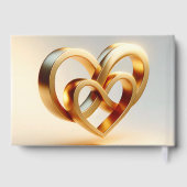 Wedding Infinity and Gold Heart Symbol Gästebuch (Rückseite)