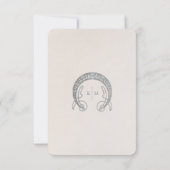 Wedding INFO Art Nouveau Dusty Blue W Morris Einladung (Rückseite)