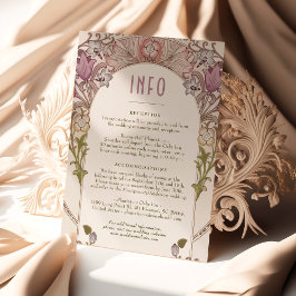 Wedding INFO Art Nouveau William Morris Lavender Einladung
