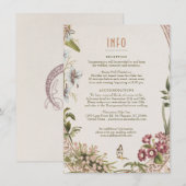 Wedding Insert INFO Vintage Einladung (Vorne/Hinten)