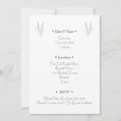 Wedding Invitation (12,7 x 17,8 cm) - Black&White Einladung (Rückseite)