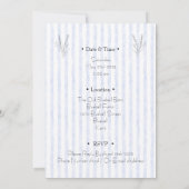 Wedding Invitation (12,7 x 17,8 cm) - Blue Stripes Einladung (Rückseite)