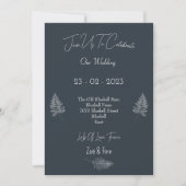 Wedding Invitation (12,7x17,8cm) - Blue And White Einladung (Vorderseite)