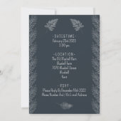 Wedding Invitation (12,7x17,8cm) - Blue And White  Einladung (Rückseite)