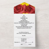wedding invitation all in one red roses sunflower  einladung (Innen Boden)