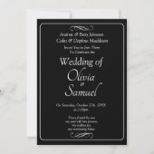 Wedding Invitation Black & White with Infinity Einladung (Vorderseite)