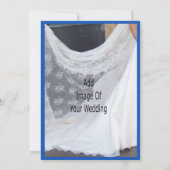 Wedding Invitation Blue Sapphire Bells Scrollwork Einladung (Rückseite)