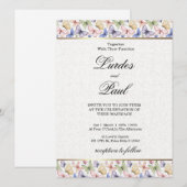 Wedding invitation Border Butterfly Einladung (Vorne/Hinten)