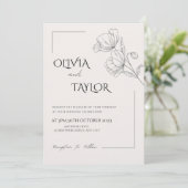 Wedding Invitation Card – Personalized Elegant  Einladung (Stehend Vorderseite)