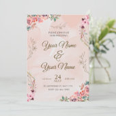 Wedding Invitation Card Programm (Stehend Vorderseite)