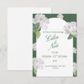 wedding invitation card RSVP karte (Vorne/Hinten)