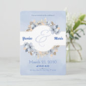 Wedding Invitation Card Save the Date (Stehend Vorderseite)