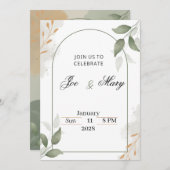 Wedding invitation dankeskarte (Vorne/Hinten)