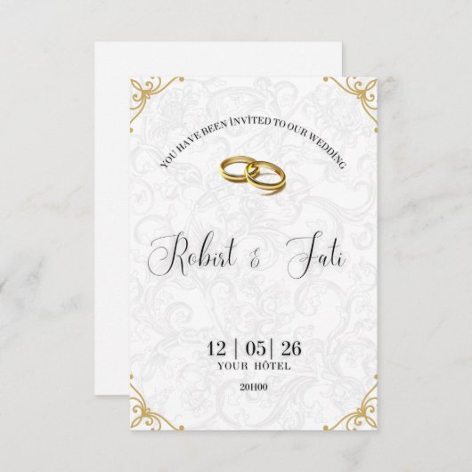 Wedding invitation dankeskarte (Vorne/Hinten)