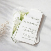 Wedding Invitation "Delicate Calla Lilies" Einladung