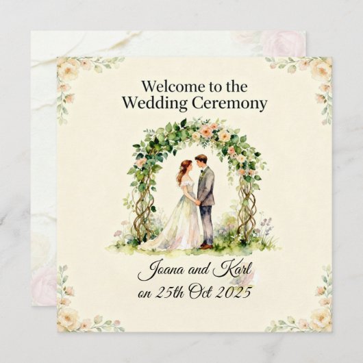 Wedding Invitation  Einladung (Vorne/Hinten)