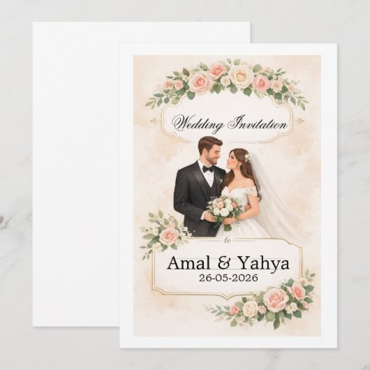 Wedding Invitation Einladung (Vorne/Hinten)