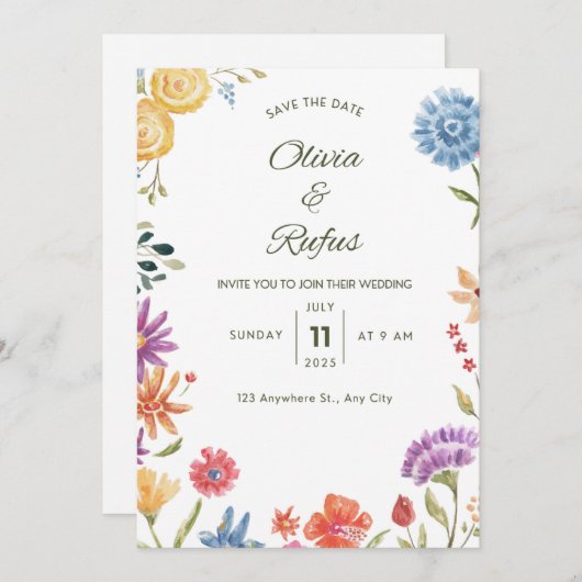  Wedding Invitation Einladung (Vorne/Hinten)