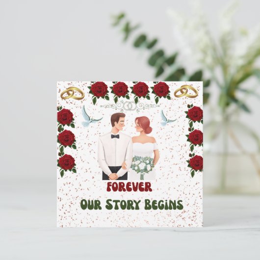 Wedding Invitation Einladung (Stehend Vorderseite)