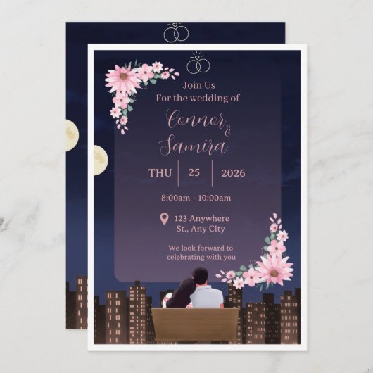 Wedding invitation einladung (Vorne/Hinten)