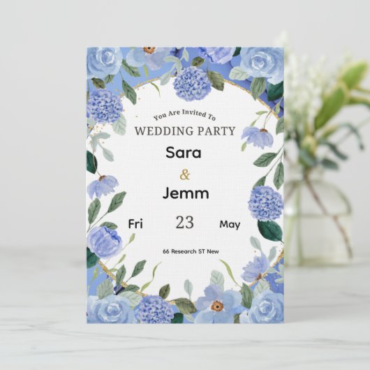 Wedding Invitation Einladung (Stehend Vorderseite)