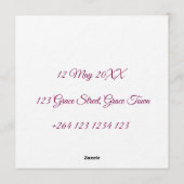 wedding invitation einladung (Rückseite)