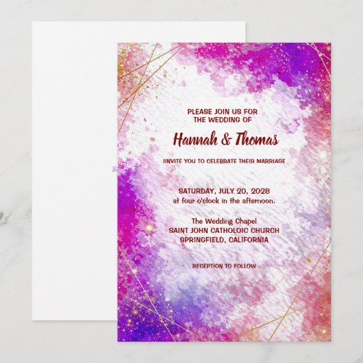 Wedding Invitation Einladung (Vorne/Hinten)