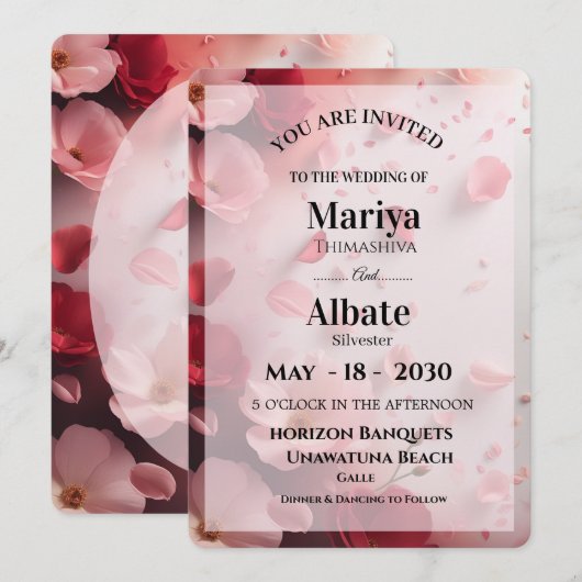 Wedding Invitation  Einladung (Vorne/Hinten)