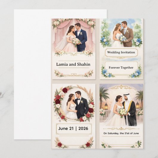 Wedding Invitation Einladung (Vorne/Hinten)