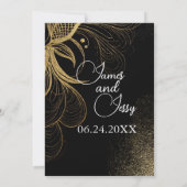 Wedding Invitation Elegant Modern Script Template Einladung (Rückseite)