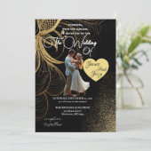Wedding Invitation Elegant Modern Script Template Einladung (Stehend Vorderseite)