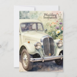 Wedding Invitation Elegant wedding car Einladung