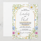  Wedding invitation Floral Daisy Einladung (Vorne/Hinten)