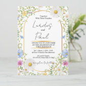  Wedding invitation Floral Daisy Einladung (Stehend Vorderseite)