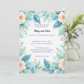 Wedding Invitation Floral Einladung (Stehend Vorderseite)