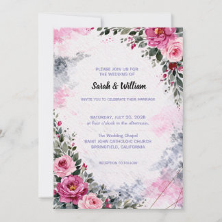 Wedding Invitation Floral Einladung