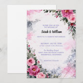 Wedding Invitation Floral Einladung (Vorne/Hinten)