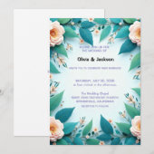 Wedding Invitation Floral Einladung (Vorne/Hinten)