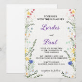  Wedding invitation Floral Romanctic Einladung (Vorne/Hinten)