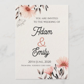 Wedding Invitation Flower Einladung