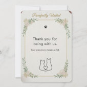 wedding invitation for cat lovers einladung (Rückseite)