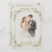 wedding invitation for cat lovers einladung (Vorne/Hinten)