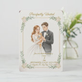 wedding invitation for cat lovers einladung (Stehend Vorderseite)