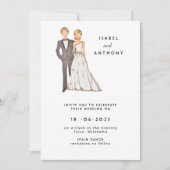 Wedding invitation, hand drawn illustration. einladung (Vorderseite)
